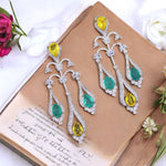 Traditional CZ Stud Indian Earrings Set For Women - Libasaa.com