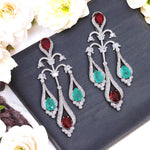 Traditional CZ Stud Indian Earrings Set For Women - Libasaa.com