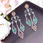 Traditional CZ Stud Indian Earrings Set For Women - Libasaa.com