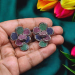 Handmade Floral Design Bridal Earrings For Wedding - Libasaa.com
