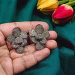 Handmade Floral Design Bridal Earrings For Wedding - Libasaa.com