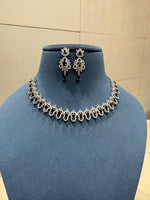 American Diamond Necklace with Earrings CZ Elegant Timeless Jewelry - Libasaa.com