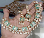 Bollywood Style American Diamond Choker Set for Bridal Wedding and Engagement Occasions - Libasaa.com