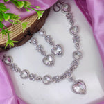 Bridal AD Necklace Set for Pakistani and Indian Weddings with Stunning CZ Stones - Libasaa.com