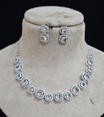 Bollywood Inspired AD Necklace Set with CZ Stones for Indian Wedding Engagement and Bridal Wear - Libasaa.com