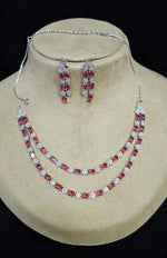 American Diamond CZ Jewelry Set for Bridal Wedding Bollywood and Pakistani Inspired Designs - Libasaa.com