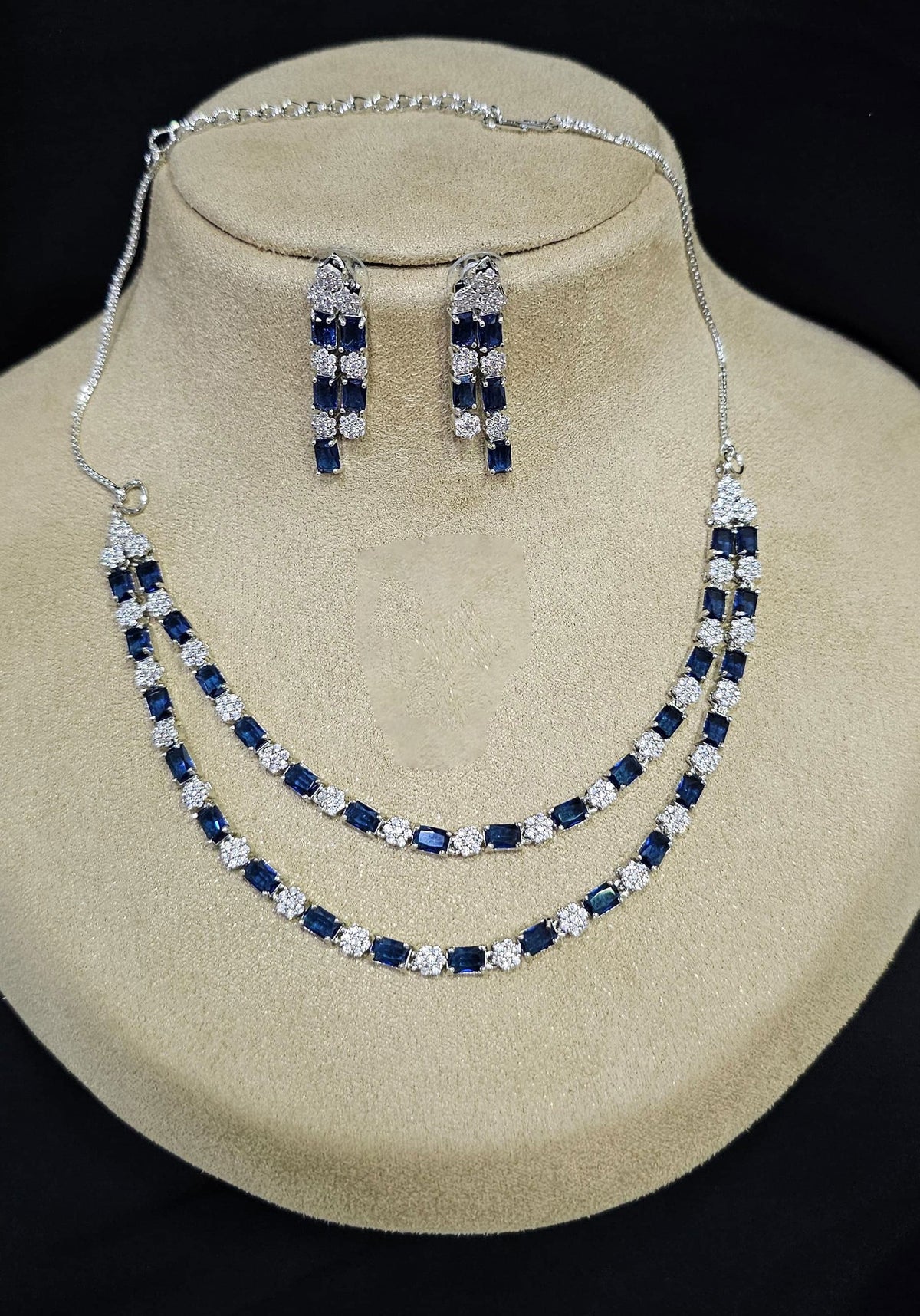 American Diamond CZ Jewelry Set for Bridal Wedding Bollywood and Pakistani Inspired Designs - Libasaa.com