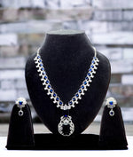 Beautiful American Diamond Necklace Earrings Set for Bridal Wedding Pakistani Jewelry with CZ Stones - Libasaa.com