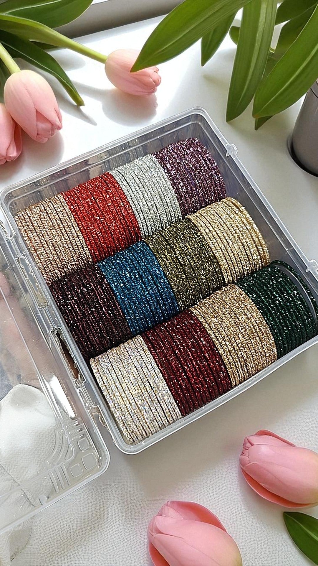 Stone Glass Bangles Set – Indian Bridal Bangles, Pakistani Glass Bangles, Ethnic Wedding Jewelry Combo