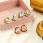 Handmade Bollywood Earrings with Kundan and Crystal Sparkle for Girls - Libasaa.com