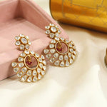 Premium Handcrafted Earrings Pakistani Traditional Flair with Crystals for Brides - Libasaa.com