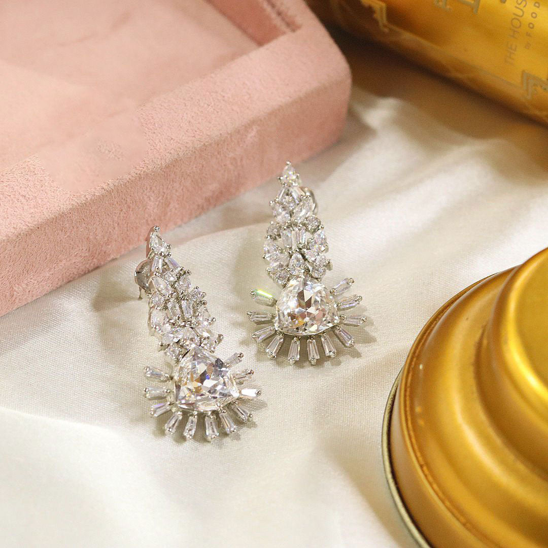 Bollywood Inspired Statement Earrings with Premium Crystals Elegant and Eye-Catching Jewelry for women - Libasaa.com