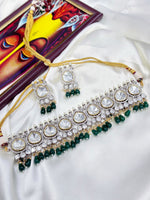 Elegant AD Necklace Earrings Set Silver Finish Perfect Bridal Jewelry for Weddings Formal Events - Libasaa.com