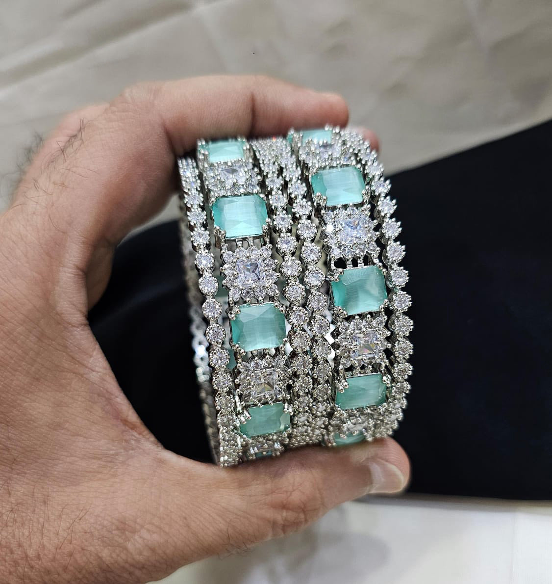 Bollywood inspired radiant shape bangle set showcasing Indian and Pakistani designs perfect for weddings and traditional celebrations - Libasaa.com