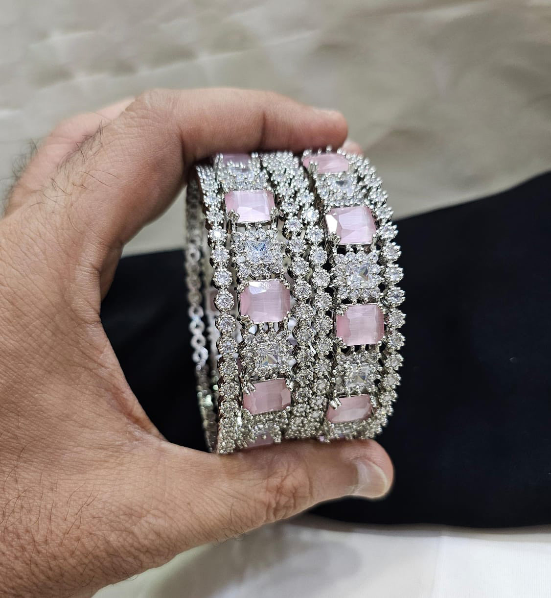 Bollywood inspired radiant shape bangle set showcasing Indian and Pakistani designs perfect for weddings and traditional celebrations - Libasaa.com