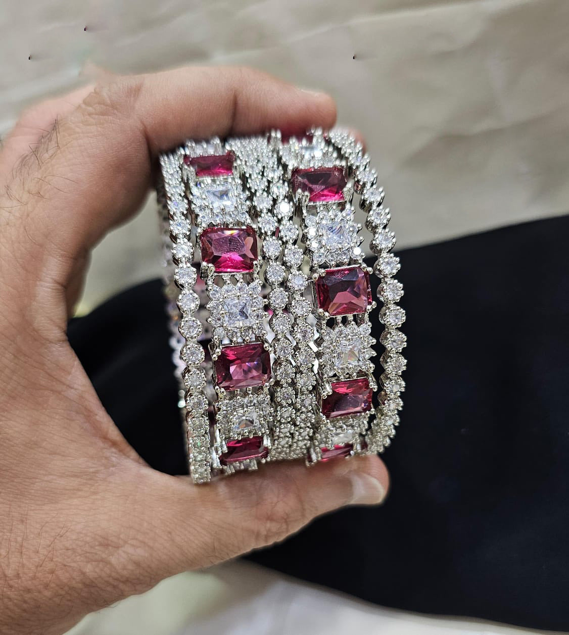 Bollywood inspired radiant shape bangle set showcasing Indian and Pakistani designs perfect for weddings and traditional celebrations - Libasaa.com