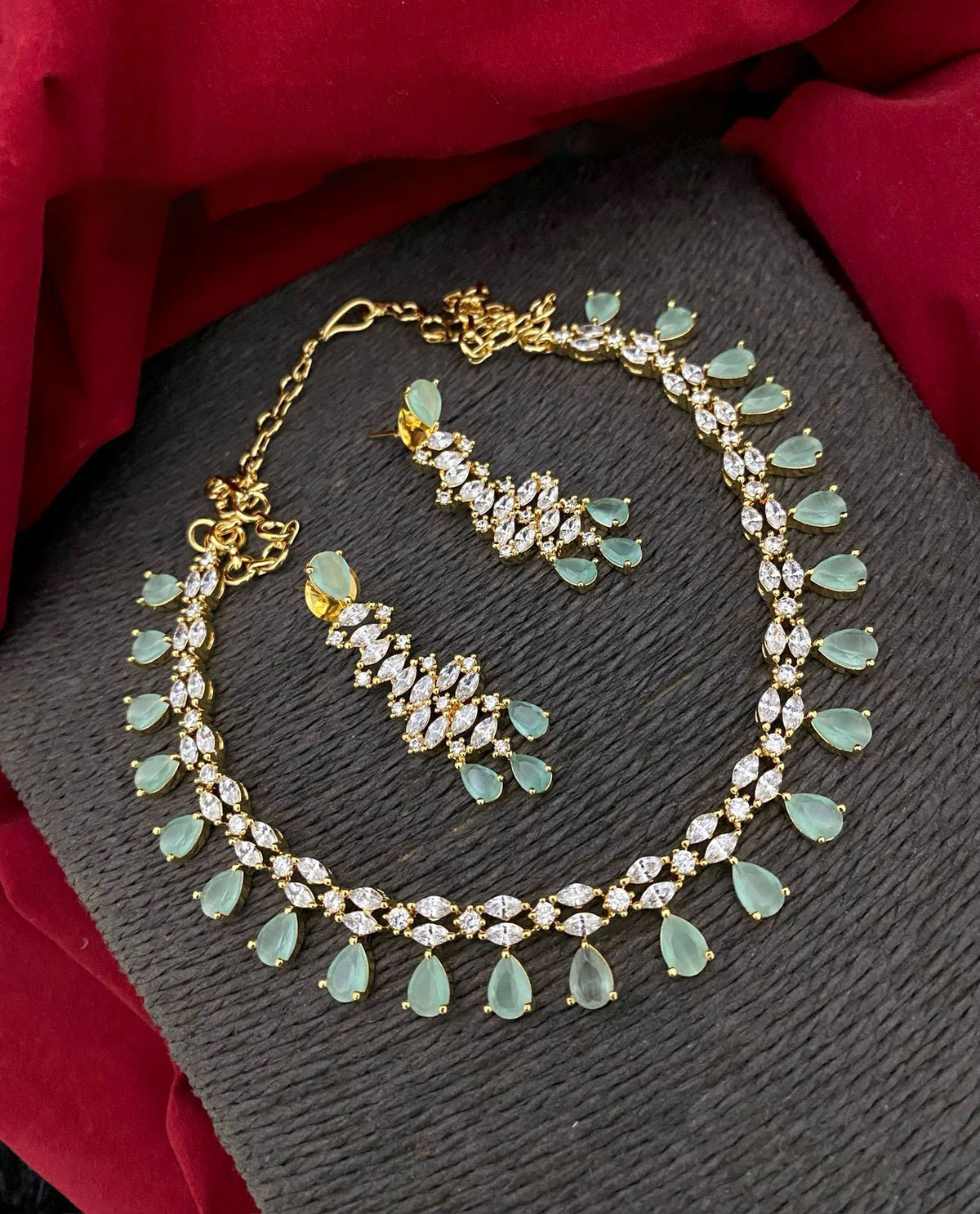 Unique Handmade Necklace Earrings Crafted Just for You with Artistic Precision for Weddings - Libasaa.com