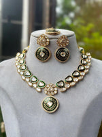 Engagement Programs Dashing Looking AD Necklace Earrings Set Stylish and Unique Design Shapes - Libasaa.com