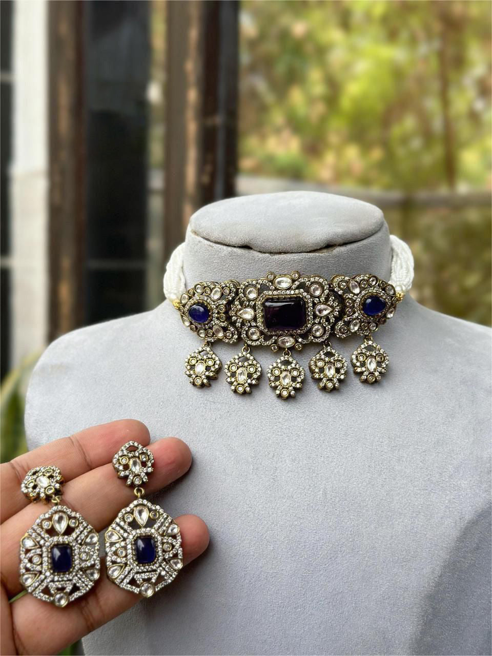 Well Designed AD Necklace With Earrings Elegance and Craft for a Luxurious Experience For Women - Libasaa.com