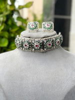 Pakistani Inspired Necklace Earrings Set Stunning and Stylish for a Beautiful Bridal Look - Libasaa.com