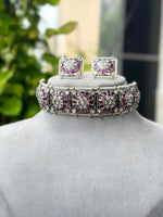 Pakistani Inspired Necklace Earrings Set Stunning and Stylish for a Beautiful Bridal Look - Libasaa.com