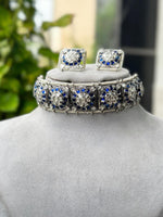 Pakistani Inspired Necklace Earrings Set Stunning and Stylish for a Beautiful Bridal Look - Libasaa.com