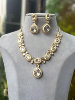 Unique AD Handmade Necklace Earrings Set CraftedArtistic Precision High Quality Craftsmanship - Libasaa.com