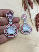 Ovan And Heart Shape earrings perfect for parties and weddings featuring a handcrafted design with bold ethnic appeal - Libasaa.com