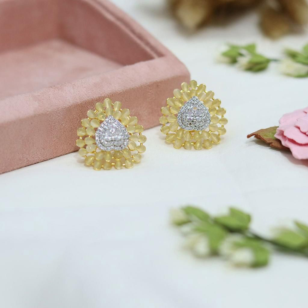 Heart Design Earrings with Ethnic Jewelry Design Ideal For Brides And weddings Elegance And Tradition - Libasaa.com