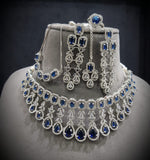 AD Choker Necklace Earrings Bracelet Ring for Special Occasions With Creates Coordinated look For Bridal - Libasaa.com