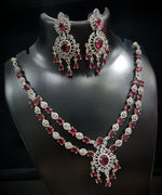 Layered AD Necklace With Matching Earrings Elegant And Formal Style Suitable For Special Occasions - Libasaa.com