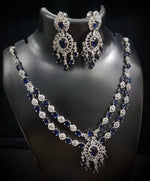 Layered AD Necklace With Matching Earrings Elegant And Formal Style Suitable For Special Occasions - Libasaa.com