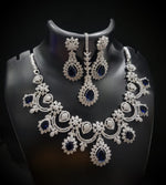 Detailed Oval And Round Shape Necklace Earrings With Maang Tika Gemston Create Delicate And Feminine Framees - Libasaa.com