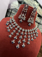 Wedding Ethnic Fashion Party Accessories Set of Necklace Earrings With American Diamond Premium Design - Libasaa.com