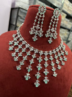 Wedding Ethnic Fashion Party Accessories Set of Necklace Earrings With American Diamond Premium Design - Libasaa.com