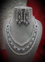 Lustrous Finish Bollywood Inspired Necklace Earrings Set Luxurious Timeless Piece Makes Bridal Lasting Impression - Libasaa.com