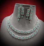Layered Luxury Stunning Necklace Set Delicate American Diamond and Gemstone Design For Women - Libasaa.com