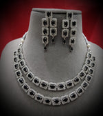 Layered Luxury Stunning Necklace Set Delicate American Diamond and Gemstone Design For Women - Libasaa.com