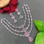 Kundan Pearl Pakistani Bridal Necklace Set American Diamond CZ Indian Weddings - Libasaa.com