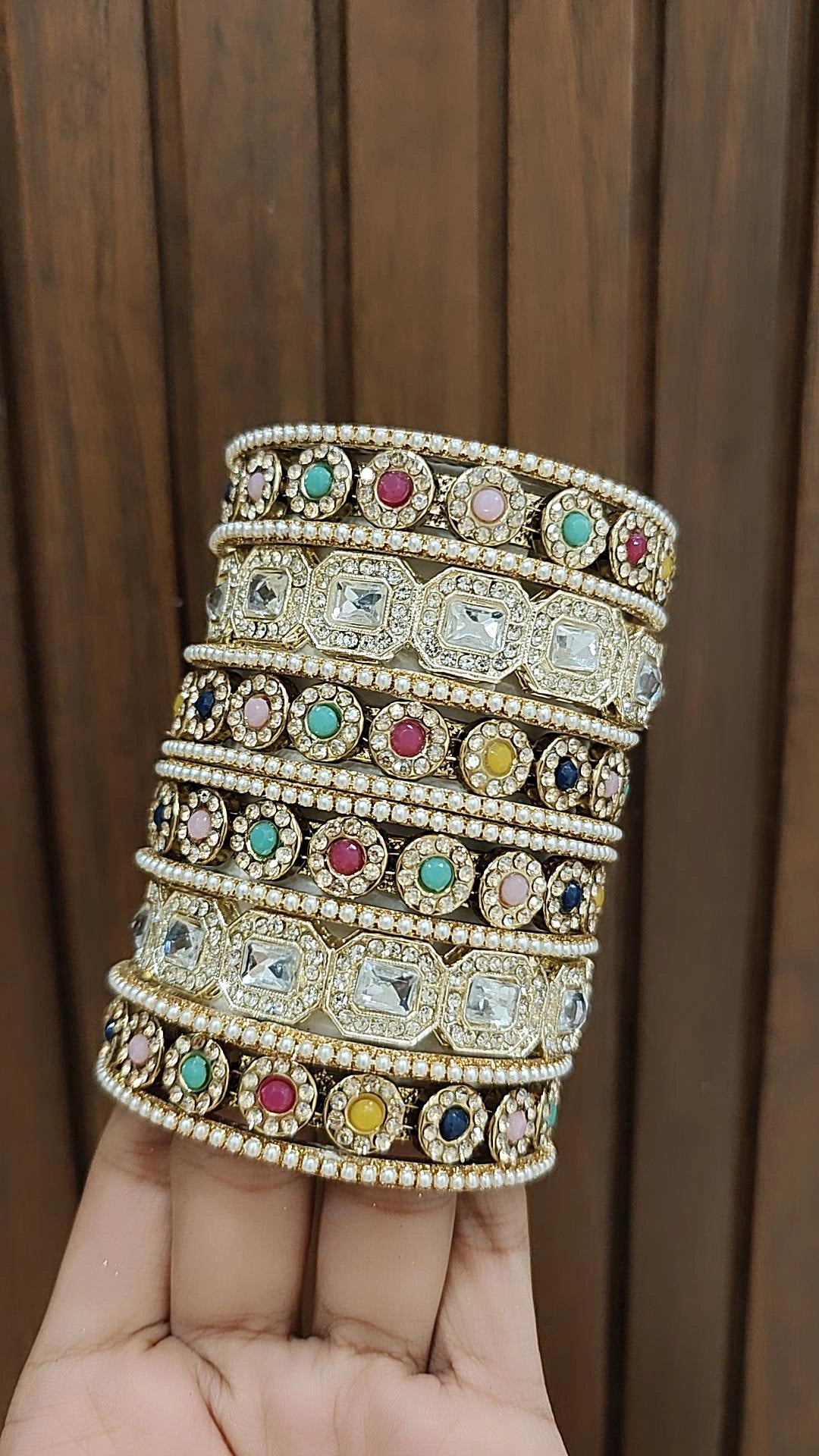Luxury AD Wedding Bangles Set Inspired Bollywood Pakistani