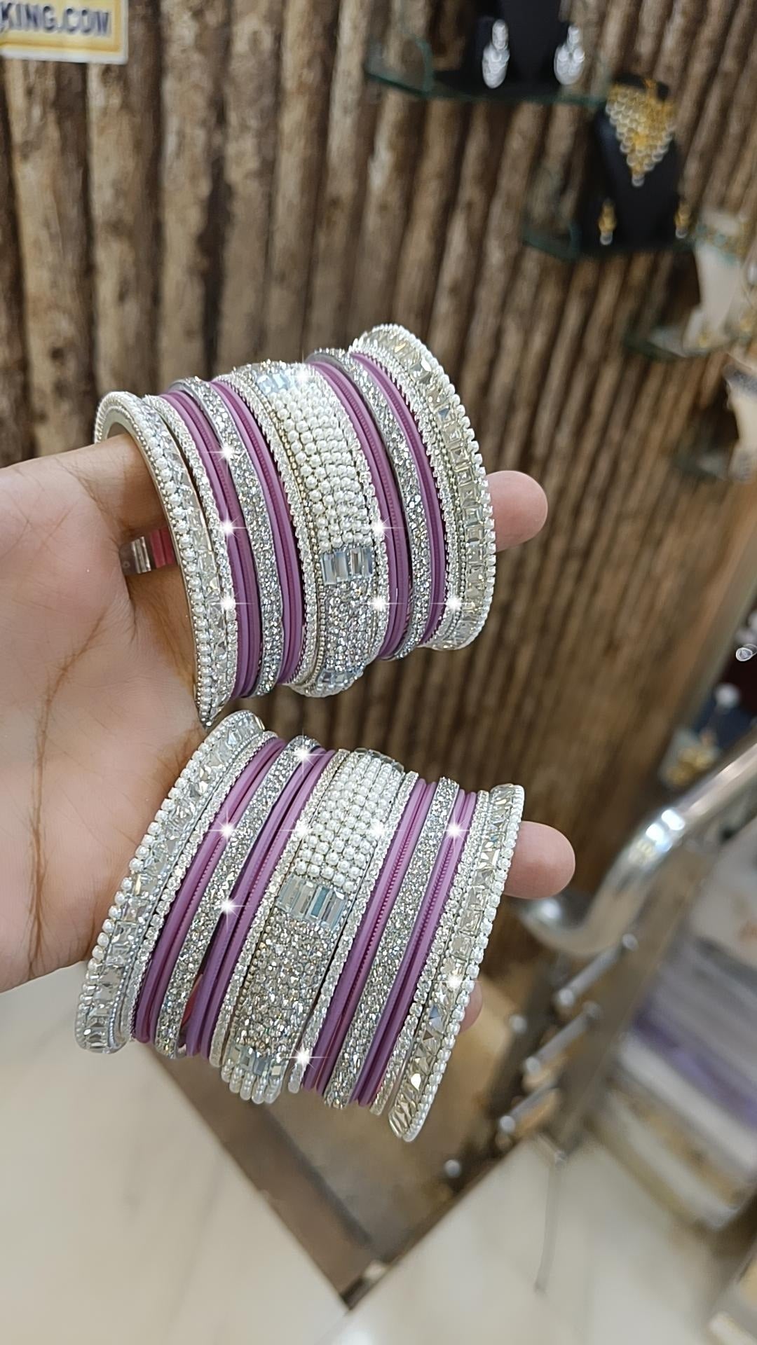 Indian Premium Crystal Bangles Set AD Special Design