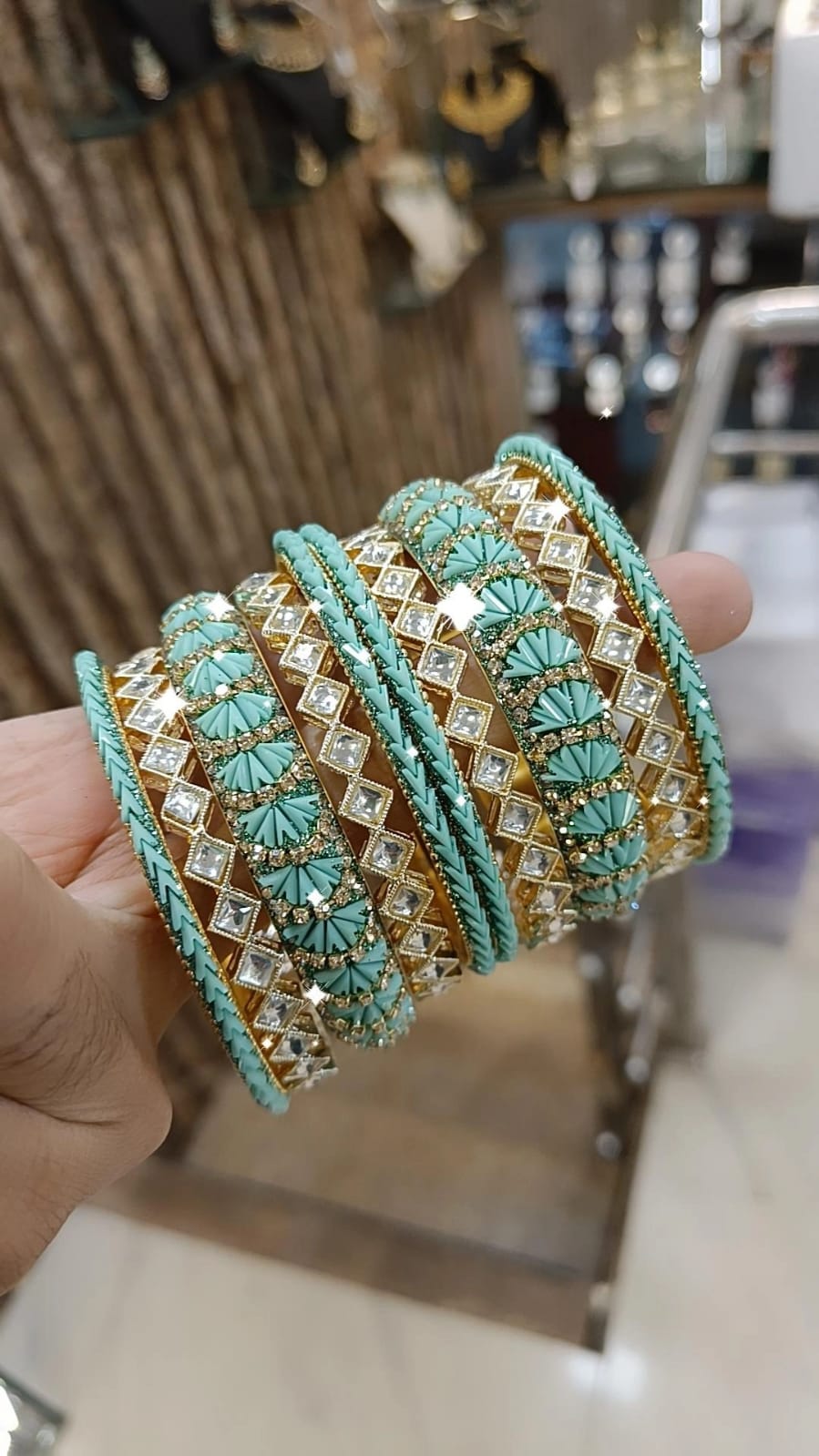 Amethyst Allure Bangles Indian Glory Gemstone - Bollywood Jewellery - Libasaa.com