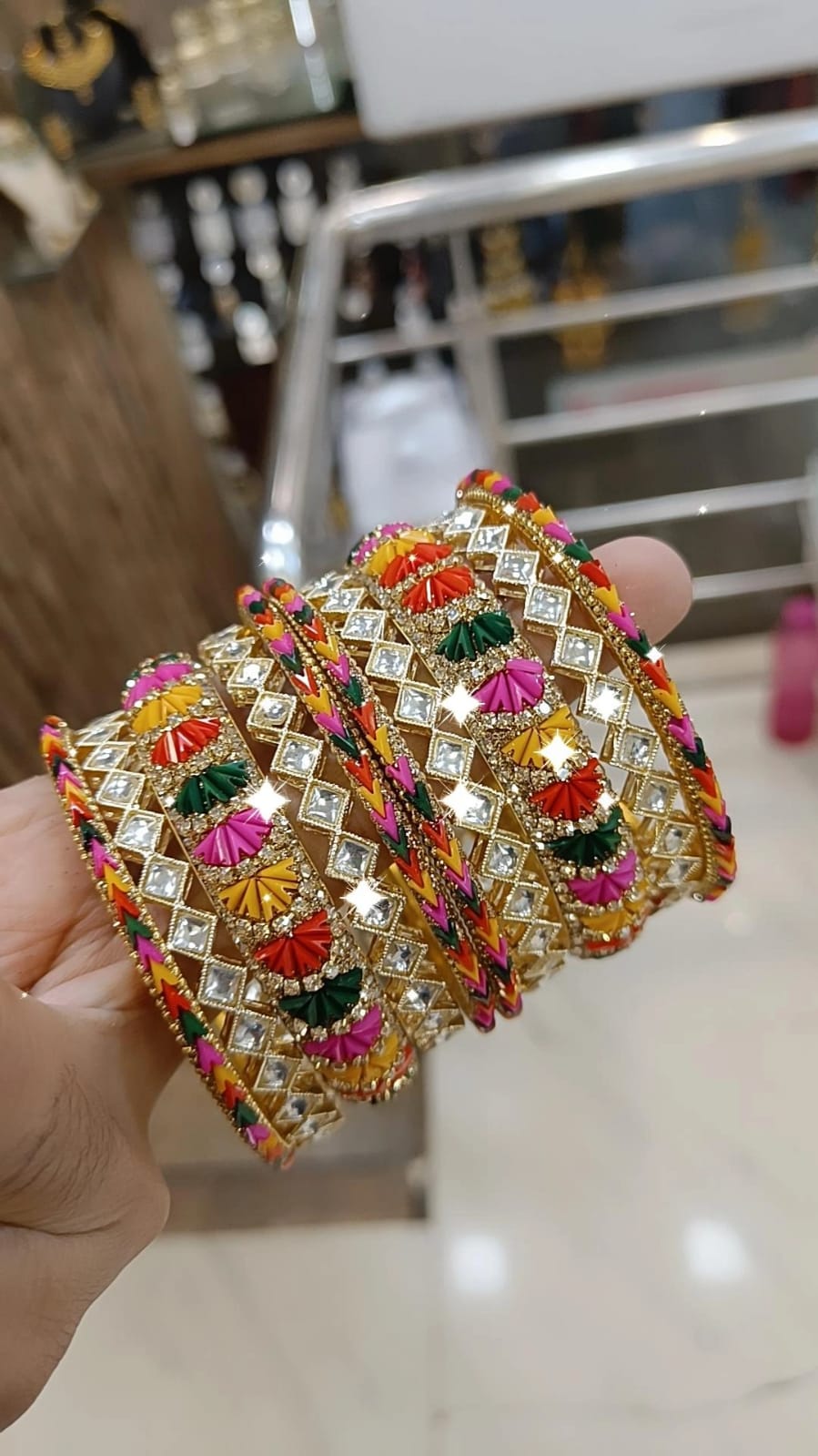 Amethyst Allure Bangles Indian Glory Gemstone - Bollywood Jewellery - Libasaa.com