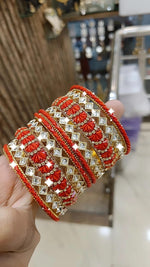 Amethyst Allure Bangles Indian Glory Gemstone - Bollywood Jewellery - Libasaa.com