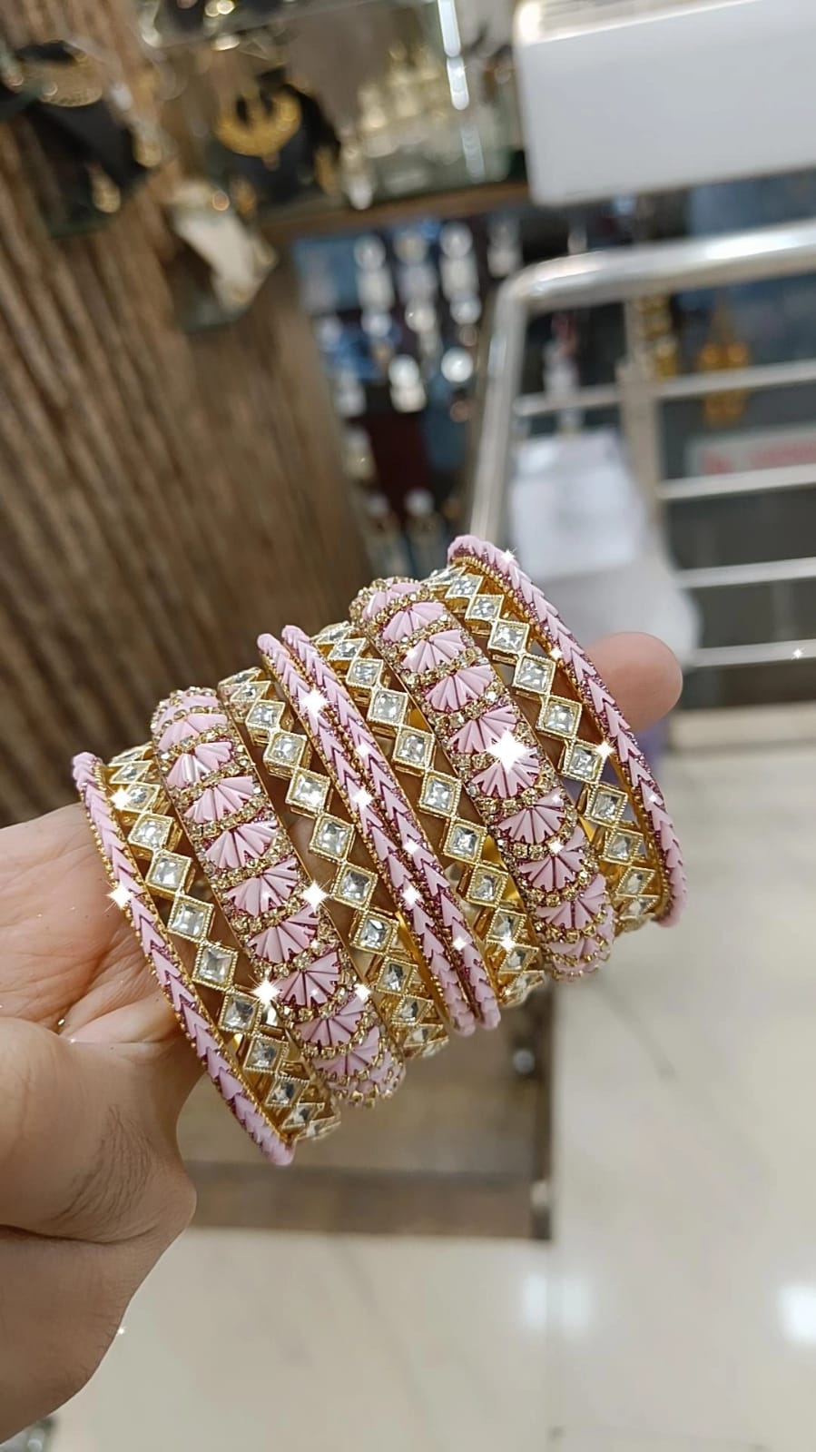 Amethyst Allure Bangles Indian Glory Gemstone - Bollywood Jewellery - Libasaa.com