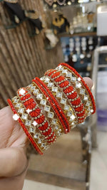 Amethyst Allure Bangles Indian Glory Gemstone - Bollywood Jewellery - Libasaa.com