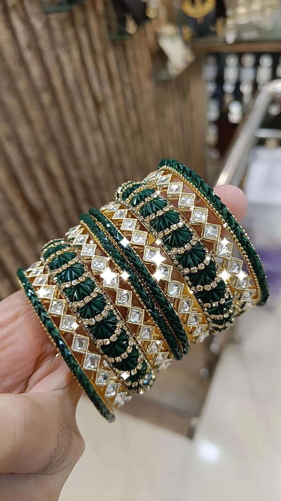 Amethyst Allure Bangles Indian Glory Gemstone - Bollywood Jewellery - Libasaa.com