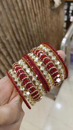 Amethyst Allure Bangles Indian Glory Gemstone - Bollywood Jewellery - Libasaa.com