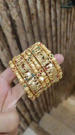 Gold Plated Bangle Gemstone Indian Bangles Bollywood Inspired Jewerly - Libasaa.com