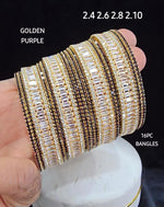AD Bangles Set (16 Pcs) | Indian Jewellery | Crystals Diamond Bridal & Partywear Indian Bangles